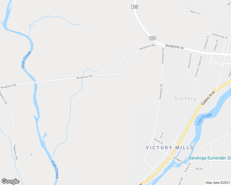 map of restaurants, bars, coffee shops, grocery stores, and more near 138 Burgoyne Road in Schuylerville