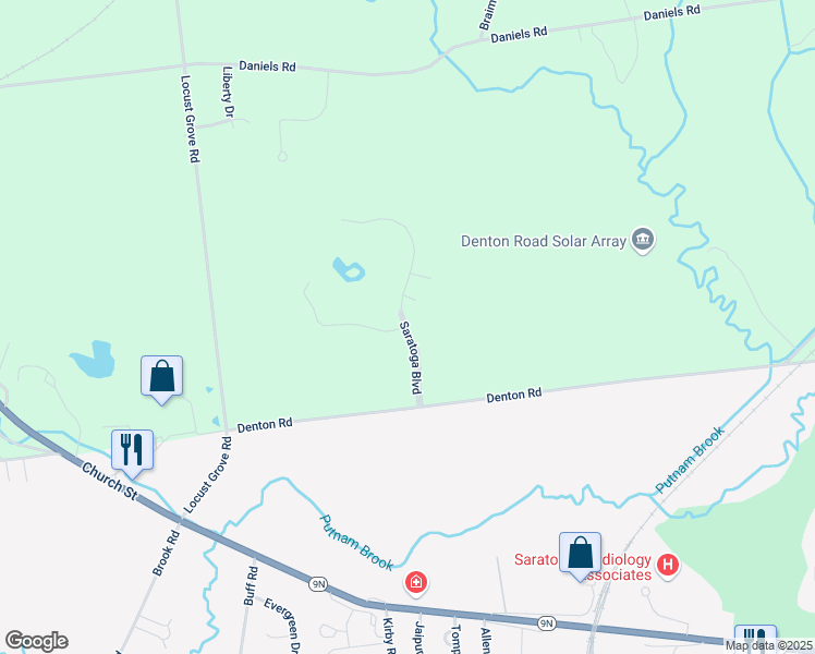 map of restaurants, bars, coffee shops, grocery stores, and more near Prestwick Chase in Saratoga Springs