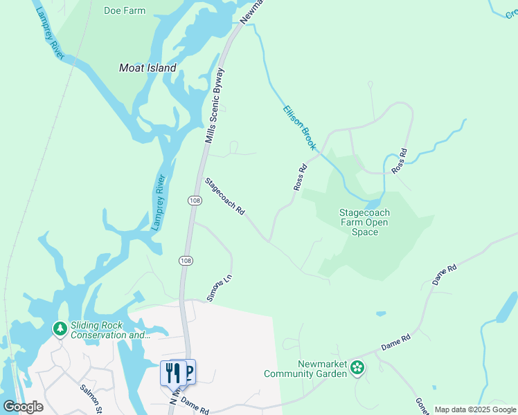 map of restaurants, bars, coffee shops, grocery stores, and more near 9 Stagecoach Road in Durham