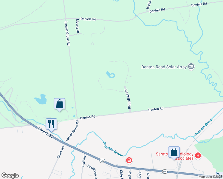 map of restaurants, bars, coffee shops, grocery stores, and more near Prestwick Chase in Saratoga Springs
