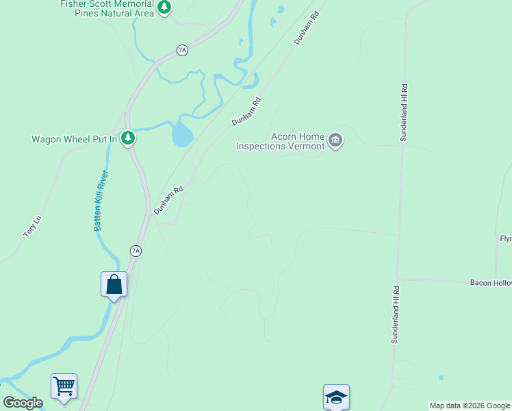 map of restaurants, bars, coffee shops, grocery stores, and more near 275 Hideaway Lane in Sunderland