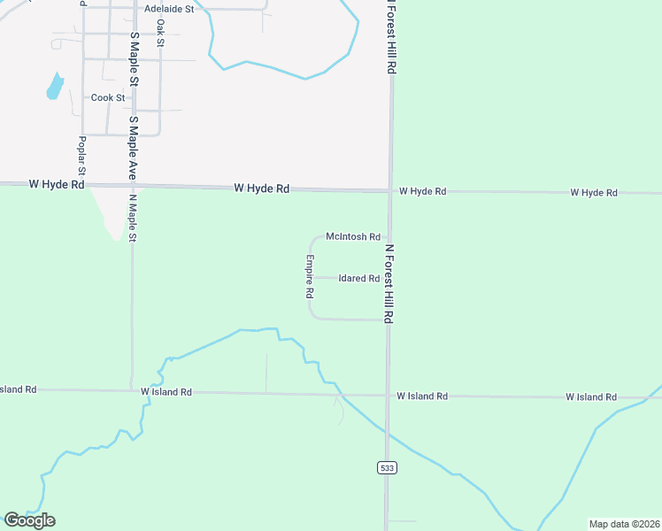 map of restaurants, bars, coffee shops, grocery stores, and more near 8125 McIntosh Road in Saint Johns