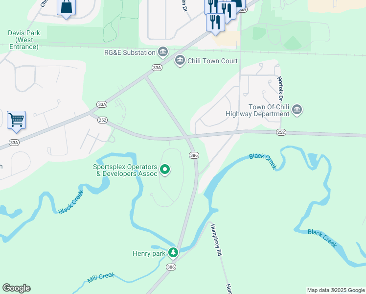 map of restaurants, bars, coffee shops, grocery stores, and more near 59 Bellaqua Estates Drive in Rochester