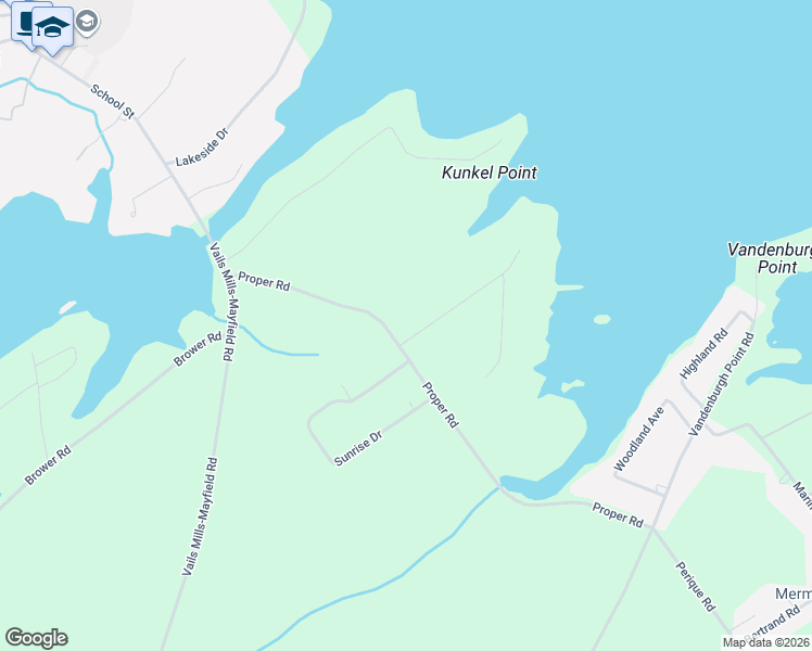 map of restaurants, bars, coffee shops, grocery stores, and more near 115 Priddle Point Road in Gloversville
