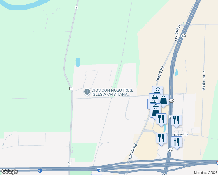 map of restaurants, bars, coffee shops, grocery stores, and more near 1112 Red Oak Circle in Watertown