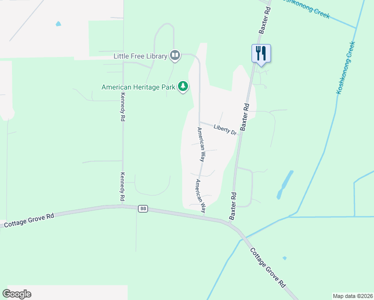 map of restaurants, bars, coffee shops, grocery stores, and more near 2165 Independence Circle in Cottage Grove