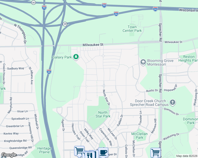 map of restaurants, bars, coffee shops, grocery stores, and more near 321 Alton Drive in Madison
