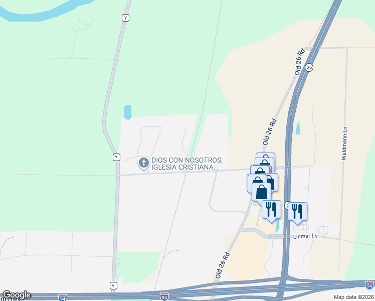 map of restaurants, bars, coffee shops, grocery stores, and more near 1112 Red Oak Circle in Watertown