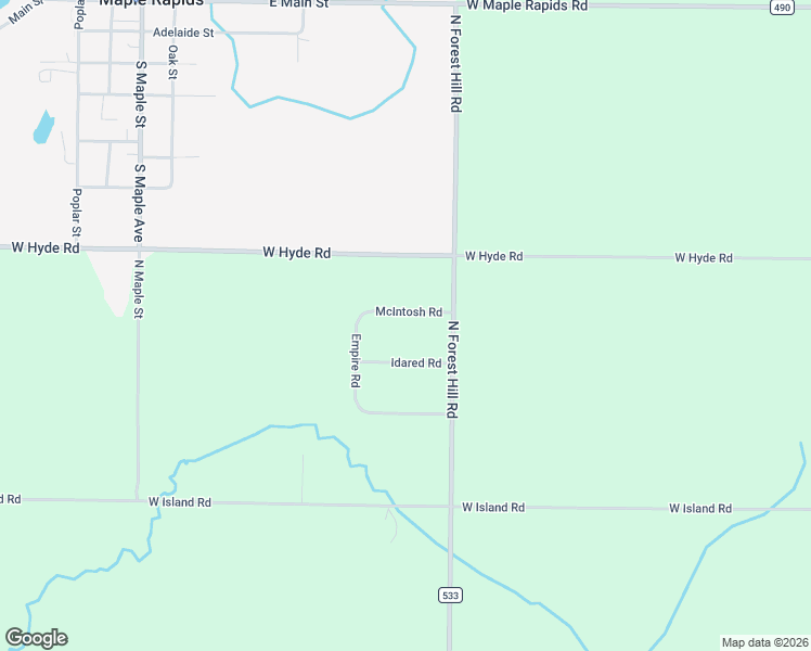 map of restaurants, bars, coffee shops, grocery stores, and more near 8125 McIntosh Road in Saint Johns