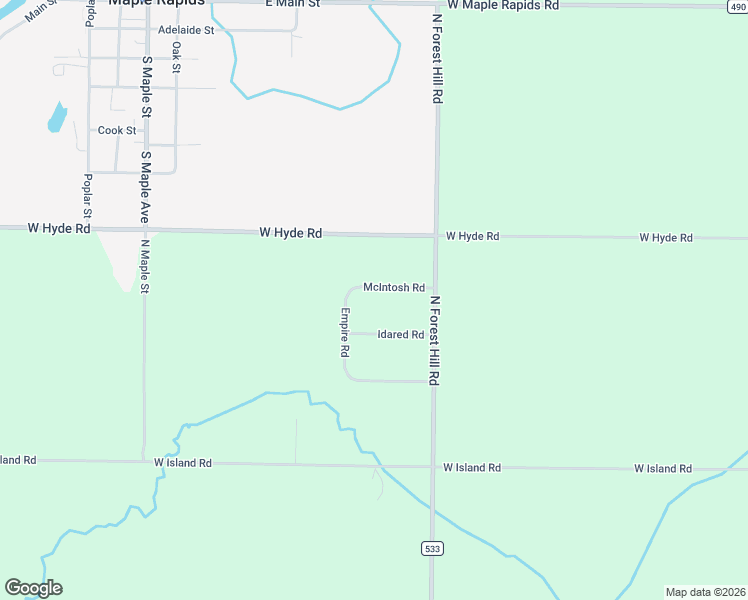 map of restaurants, bars, coffee shops, grocery stores, and more near 8125 McIntosh Road in Saint Johns