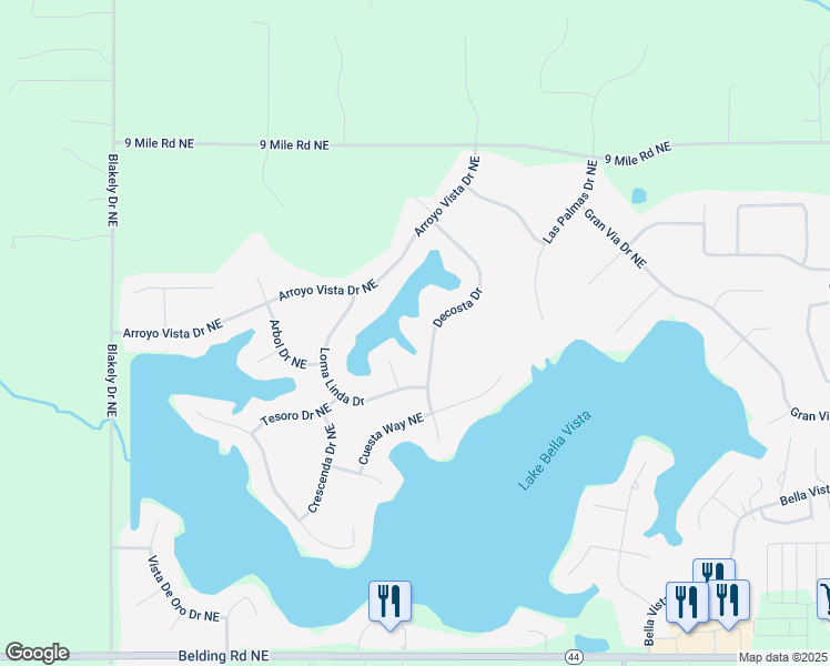 map of restaurants, bars, coffee shops, grocery stores, and more near 7269 Decosta Drive in Rockford