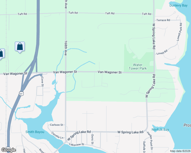 map of restaurants, bars, coffee shops, grocery stores, and more near 17981 Arbor Tree Drive in Spring Lake