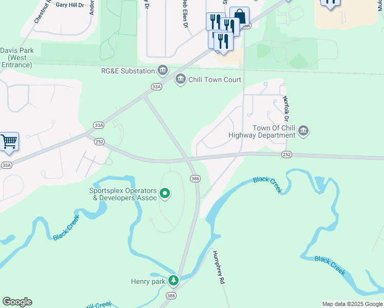 map of restaurants, bars, coffee shops, grocery stores, and more near 59 Bellaqua Estates Drive in Rochester