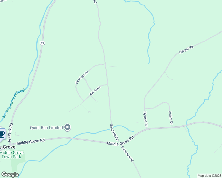 map of restaurants, bars, coffee shops, grocery stores, and more near 99 Sandhill Road in Greenfield Center
