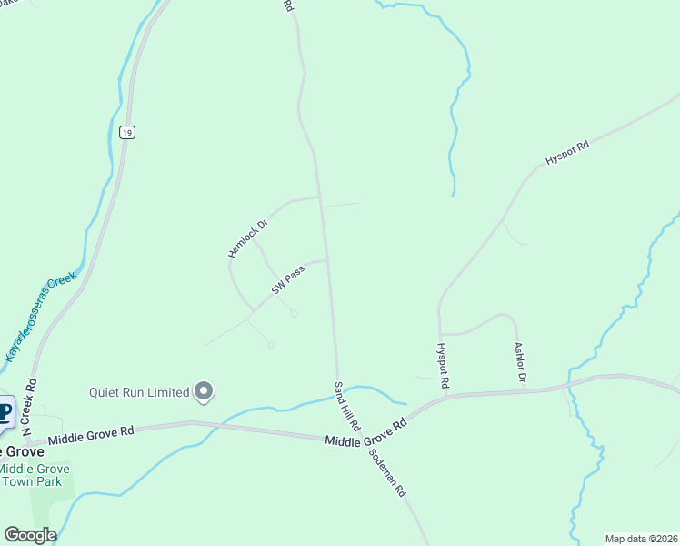 map of restaurants, bars, coffee shops, grocery stores, and more near 99 Sandhill Road in Greenfield Center