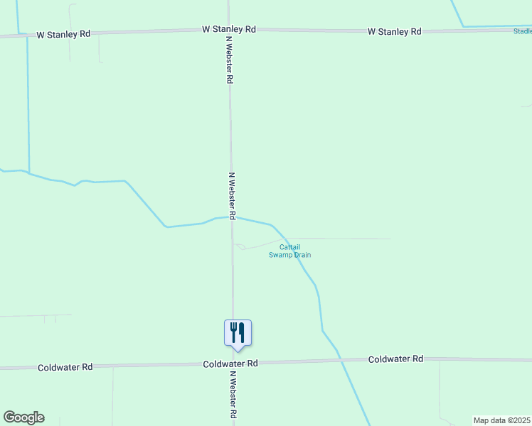 map of restaurants, bars, coffee shops, grocery stores, and more near 6244 North Webster Road in Mount Morris