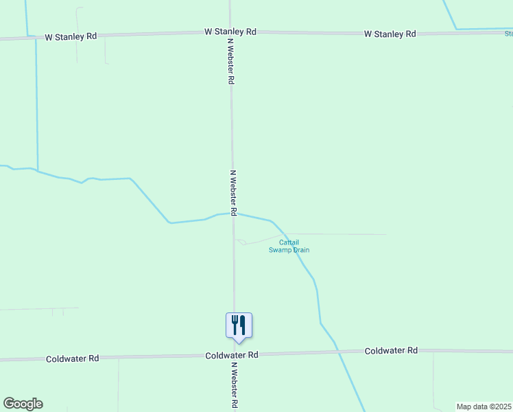 map of restaurants, bars, coffee shops, grocery stores, and more near 6244 North Webster Road in Mount Morris