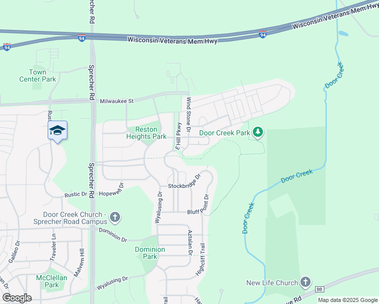 map of restaurants, bars, coffee shops, grocery stores, and more near 6845 Littlemore Drive in Madison