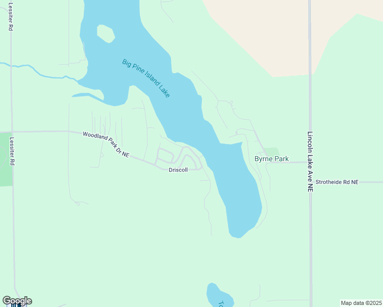 map of restaurants, bars, coffee shops, grocery stores, and more near 12409 Woodland Park Drive Northeast in Belding