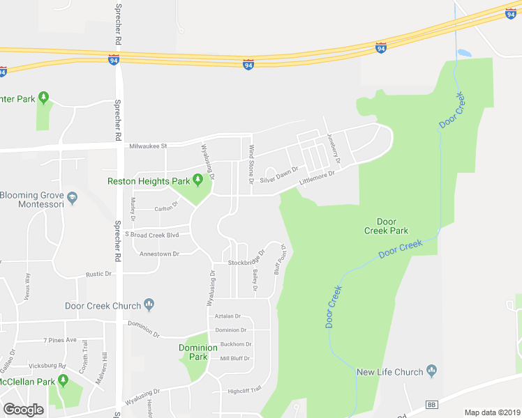 map of restaurants, bars, coffee shops, grocery stores, and more near 6901 Littlemore Drive in Madison