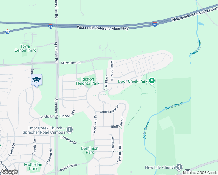 map of restaurants, bars, coffee shops, grocery stores, and more near 6837 Littlemore Drive in Madison