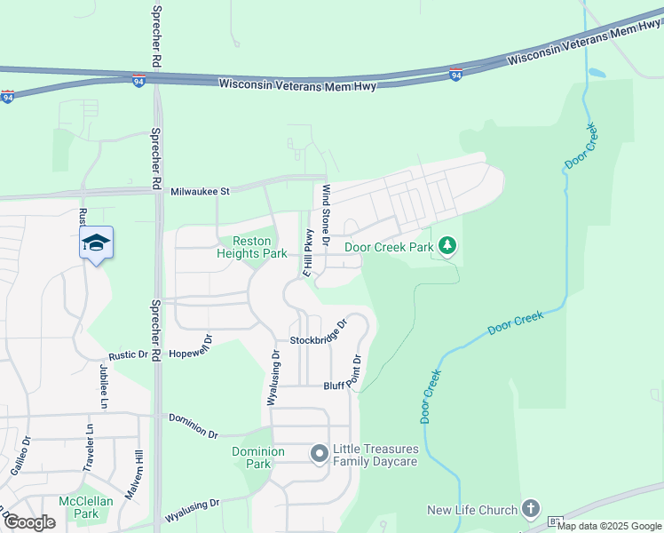 map of restaurants, bars, coffee shops, grocery stores, and more near 6845 Littlemore Drive in Madison