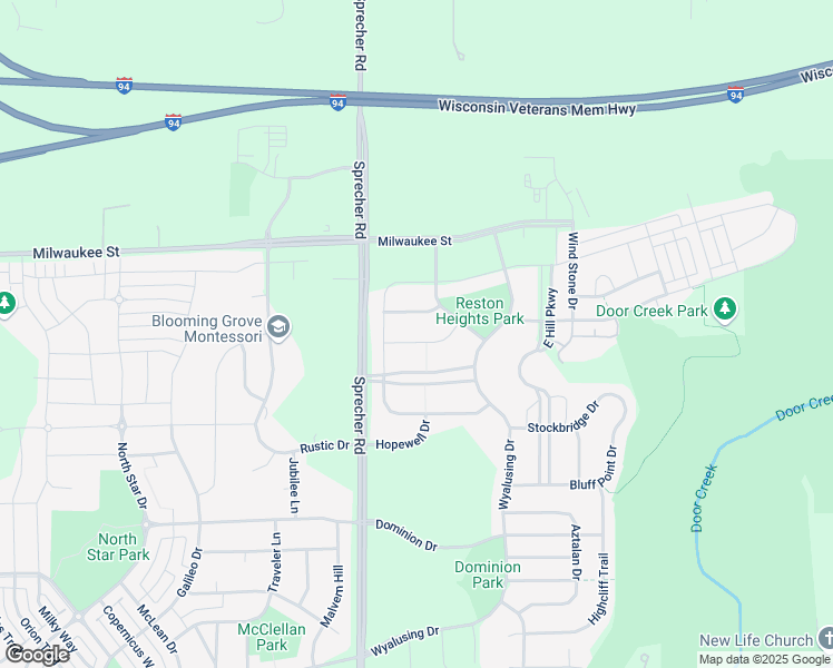 map of restaurants, bars, coffee shops, grocery stores, and more near 6609 Carlton Drive in Madison