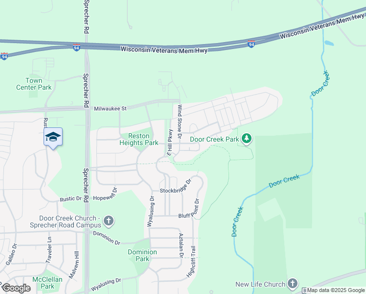 map of restaurants, bars, coffee shops, grocery stores, and more near 6903 Littlemore Drive in Madison