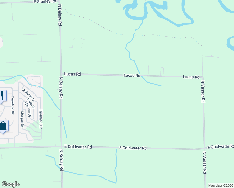 map of restaurants, bars, coffee shops, grocery stores, and more near 6202 Lucas Road in Flint