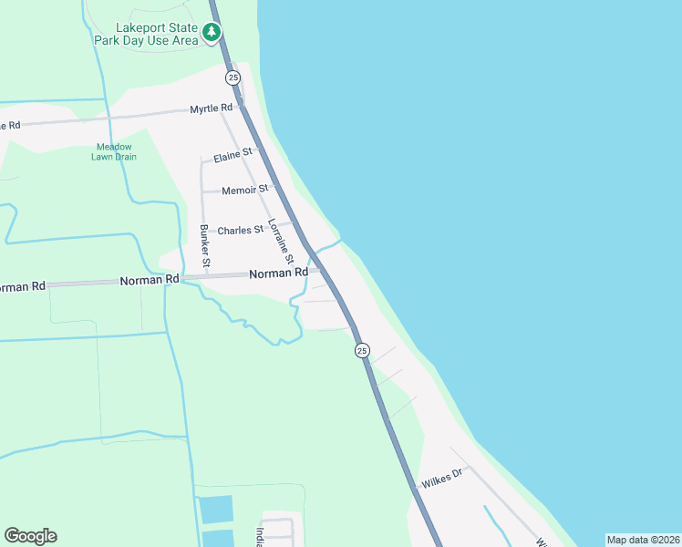 map of restaurants, bars, coffee shops, grocery stores, and more near 6500 Lakeshore Road in Fort Gratiot Township