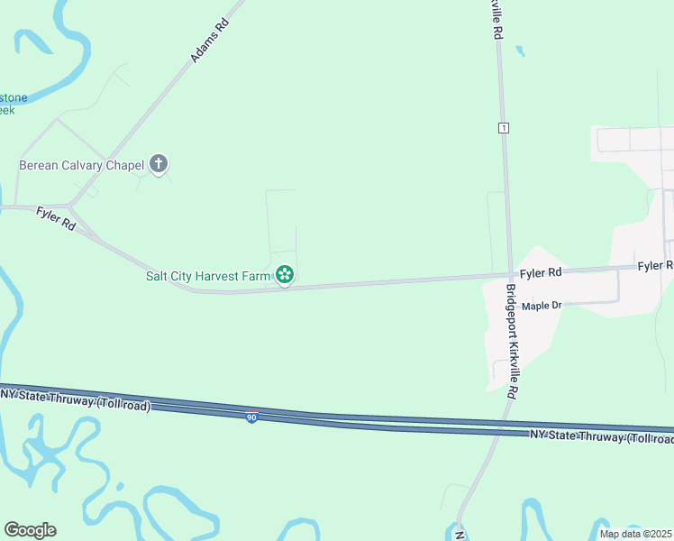 map of restaurants, bars, coffee shops, grocery stores, and more near 495 Fyler Rd in Kirkville