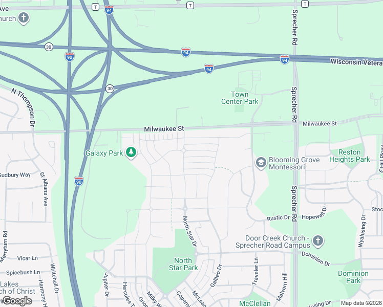 map of restaurants, bars, coffee shops, grocery stores, and more near 6106 Ragan Street in Madison