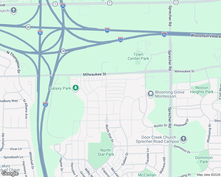 map of restaurants, bars, coffee shops, grocery stores, and more near 6106 Ragan Street in Madison