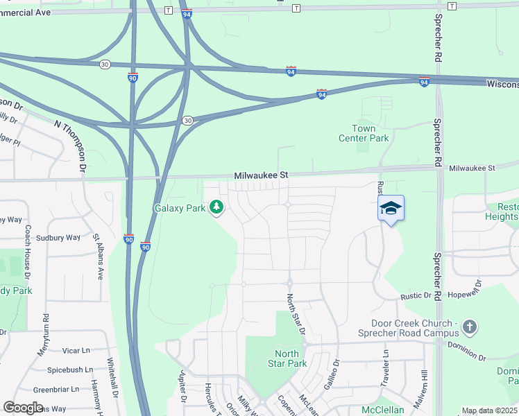 map of restaurants, bars, coffee shops, grocery stores, and more near 125 Alton Drive in Madison
