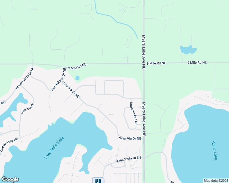 map of restaurants, bars, coffee shops, grocery stores, and more near 6611 Cannon Farms Drive Southeast in Rockford
