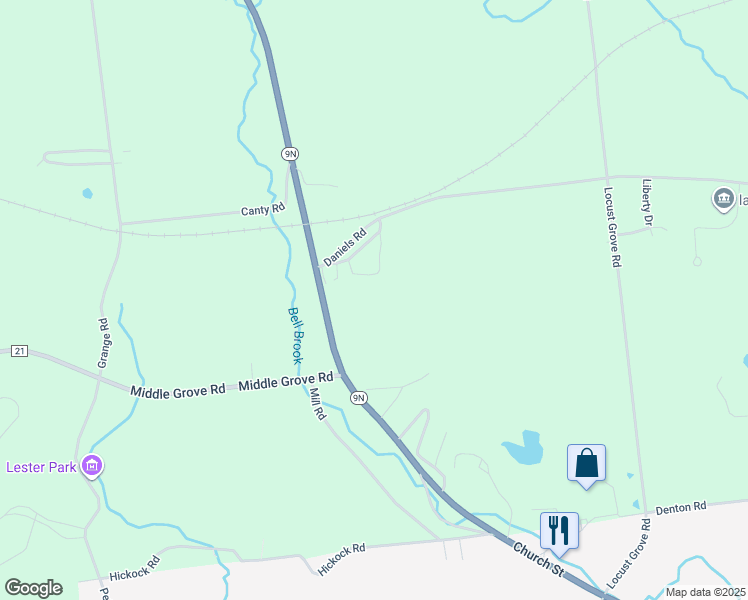 map of restaurants, bars, coffee shops, grocery stores, and more near 1075 New York 9N in Saratoga Springs