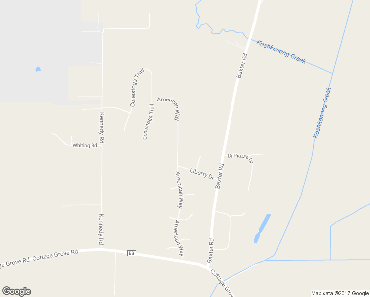 map of restaurants, bars, coffee shops, grocery stores, and more near 4550 American Way in Cottage Grove