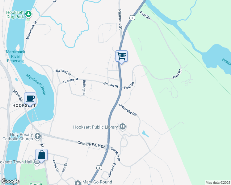 map of restaurants, bars, coffee shops, grocery stores, and more near 1776 Hooksett Road in Hooksett