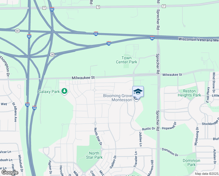 map of restaurants, bars, coffee shops, grocery stores, and more near 6130 Ragan Street in Madison