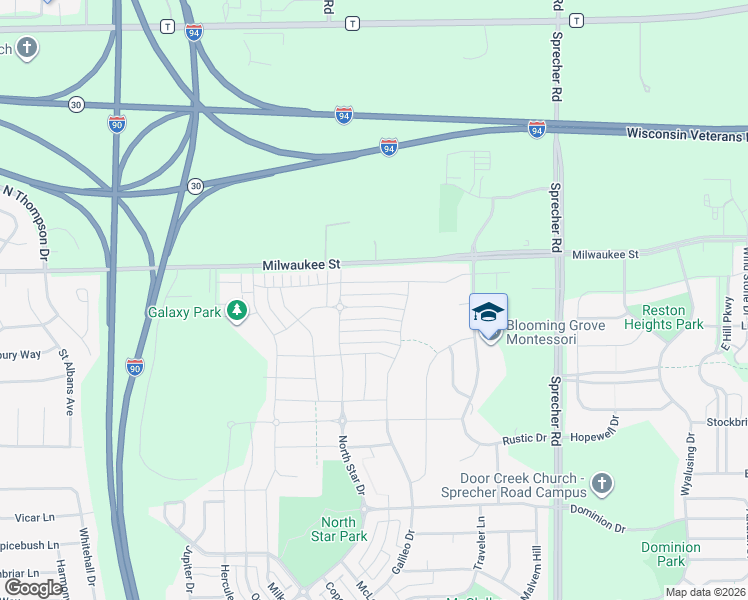 map of restaurants, bars, coffee shops, grocery stores, and more near 6130 Ragan Street in Madison