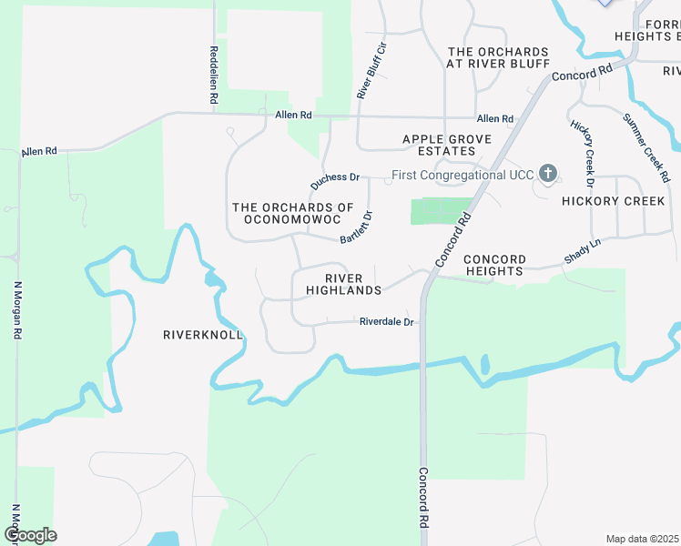 map of restaurants, bars, coffee shops, grocery stores, and more near 1500 Grandview Avenue in Oconomowoc