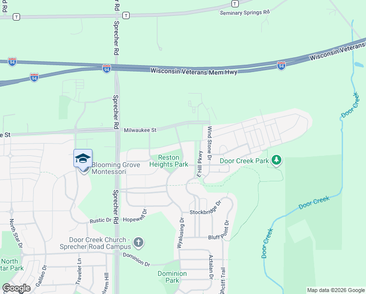 map of restaurants, bars, coffee shops, grocery stores, and more near 207 Wyalusing Drive in Madison
