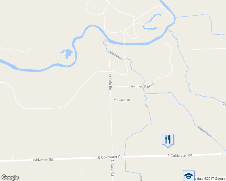 map of restaurants, bars, coffee shops, grocery stores, and more near 6248 North Gale Road in Davison
