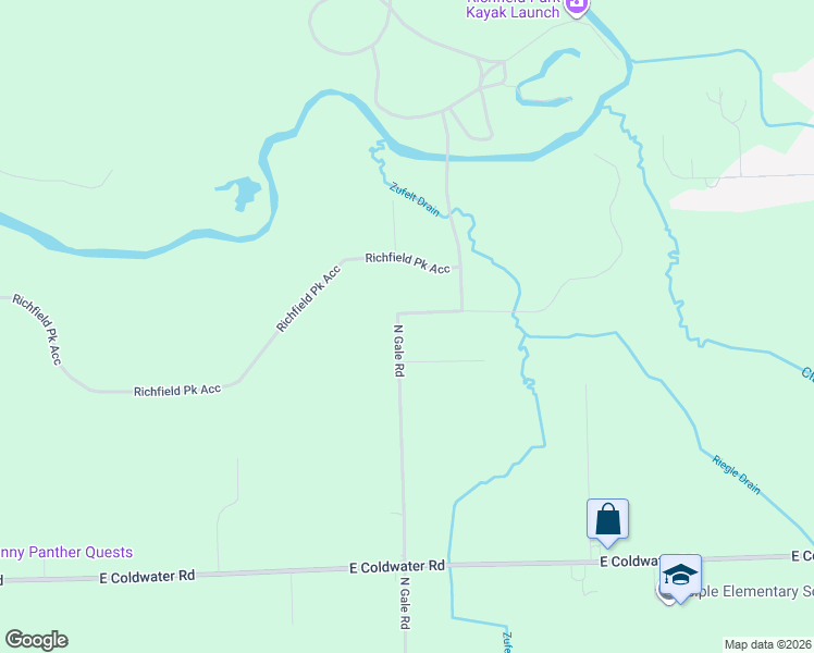 map of restaurants, bars, coffee shops, grocery stores, and more near 6248 North Gale Road in Davison