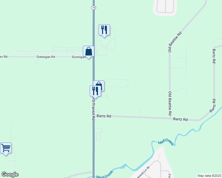 map of restaurants, bars, coffee shops, grocery stores, and more near 6308 Heritage Point South in Lockport