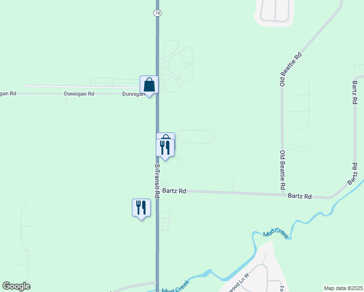 map of restaurants, bars, coffee shops, grocery stores, and more near 6308 Heritage Point South in Lockport