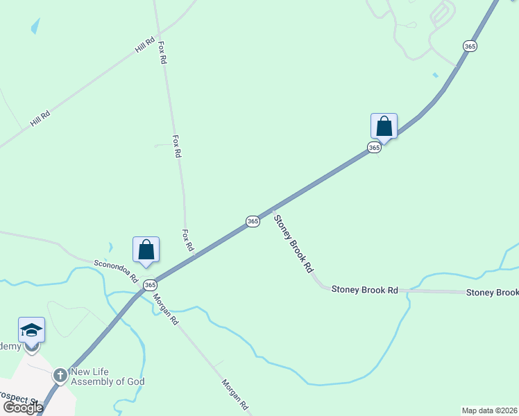 map of restaurants, bars, coffee shops, grocery stores, and more near 4895 New York 365 in Oneida