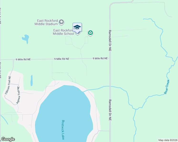 map of restaurants, bars, coffee shops, grocery stores, and more near 7522 Bostwick Lake View Drive in Rockford