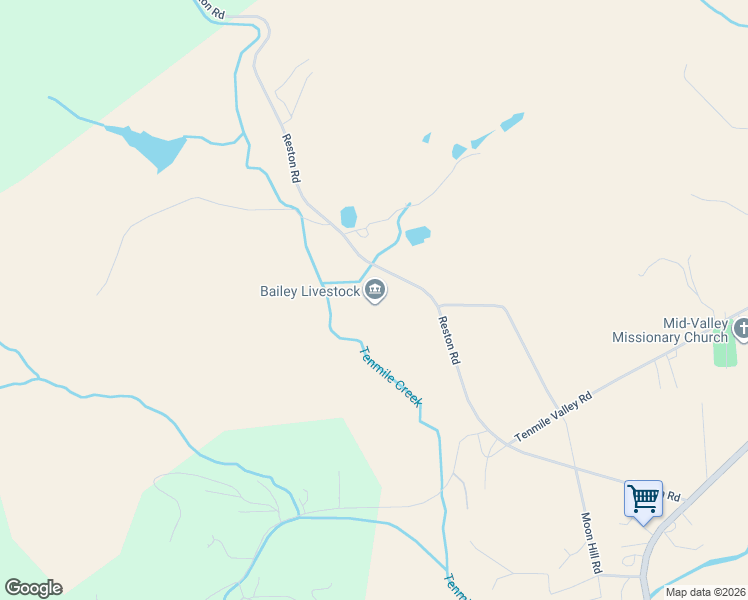 map of restaurants, bars, coffee shops, grocery stores, and more near 990 Reston Road in Roseburg