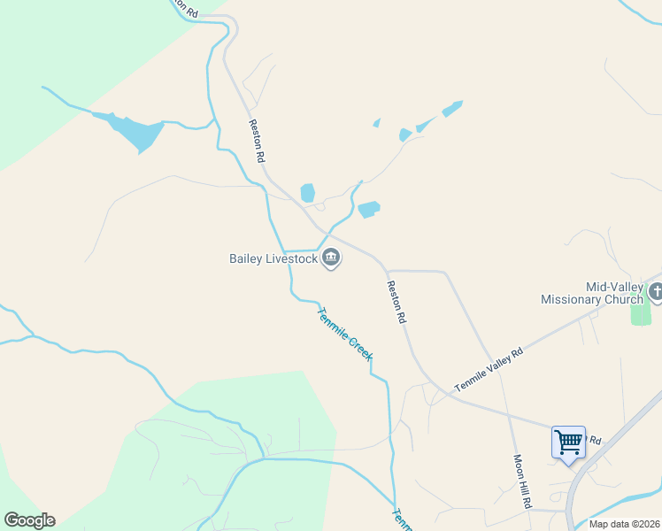 map of restaurants, bars, coffee shops, grocery stores, and more near 990 Reston Road in Roseburg